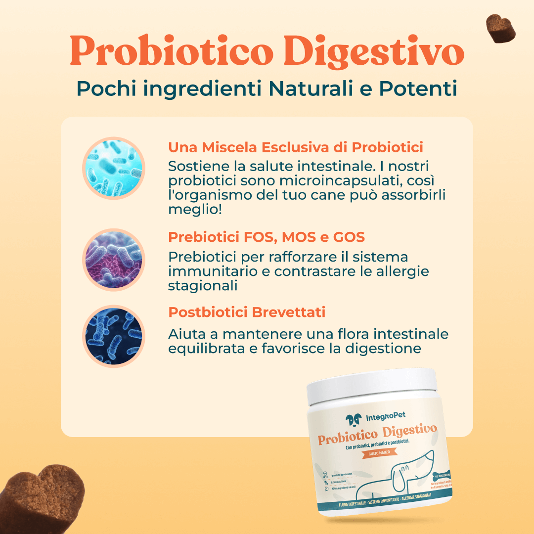 ingredienti probiotico digestivo integropet